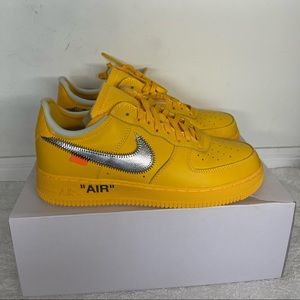 Off white yellow Airforce ones size 9.5 mens